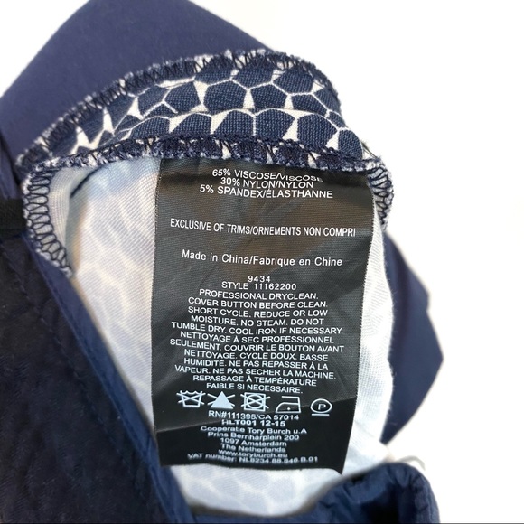 Tory Burch | Patterned Stretch Trouser Pants Size 12 - Picture 9 of 13